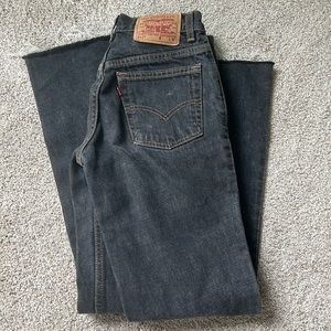 black Levi cut off jeans!